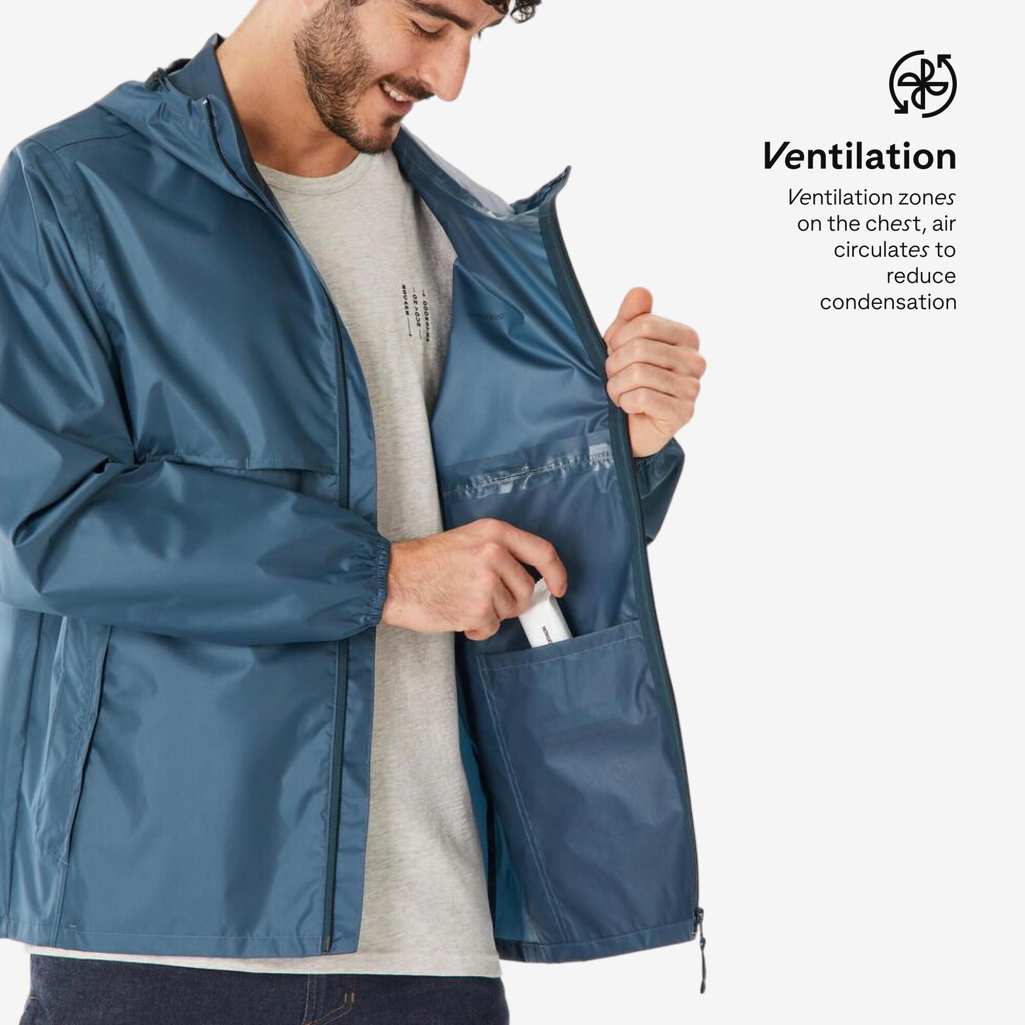 Men’s windproof and waterproof hiking jacket, Raincut Full Zip