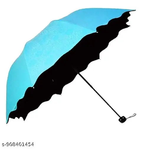 Designer Multicolor Magic Umbrella Water Reactive Flower Print – Color Changing Rain Umbrella Waterproof Windproof Stylish Lightweight Folding Umbrella