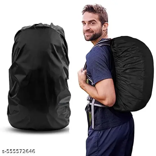 Dust & Rain Cover for Standard Backpack with Pouch, Waterproof Dustproof Rain Cover Bag Elastic Adjustable for School, College,Office, Trekking Bags